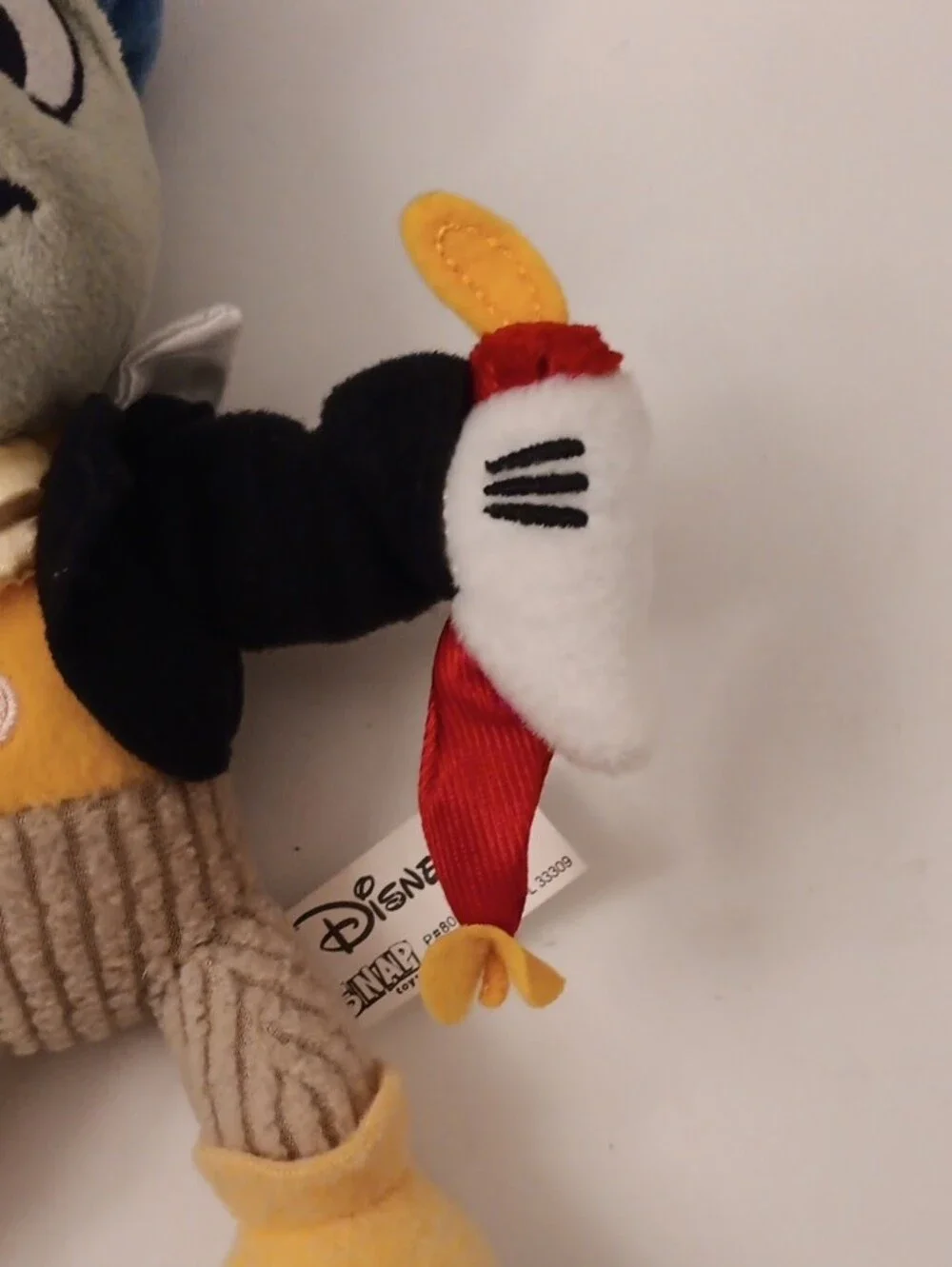 Disney Jiminy Cricket Plush — Blue Hat, Yellow Outfit, Black Jacket